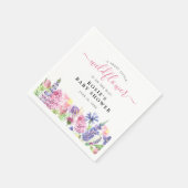 Serviette En Papier Baby shower Fleur sauvage d'aquarelle douce (Coin)
