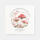 Serviette En Papier Baby shower Fleur sauvage de Little Mushroom (Devant)