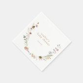 Serviette En Papier Baby shower Fleur sauvage de Mama à Bee (Coin)
