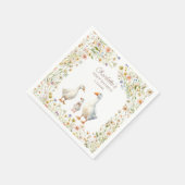 Serviette En Papier Baby shower Fleur sauvage de mignet Goose (Coin)