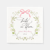 Serviette En Papier Baby shower fleur sauvage en fleur (Devant)