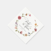 Serviette En Papier Baby shower fleur sauvage en fleur (Coin)