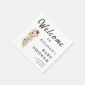 Serviette En Papier Baby shower fleur sauvage Floral Boho (Coin)