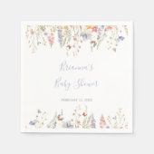 Serviette En Papier Baby shower Fleur sauvage multicouleur été (Devant)