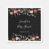 Serviette En Papier Baby shower Fleur sauvage multicouleur Garden (Devant)