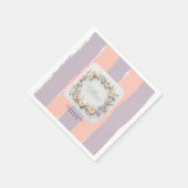 Serviette En Papier Baby shower Fleur sauvage Pastel Neutre Genre (Coin)