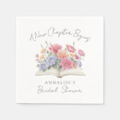 Serviette En Papier Baby Shower Fleuriste Aquarelle (Devant)