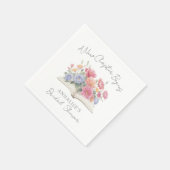 Serviette En Papier Baby Shower Fleuriste Aquarelle (Coin)