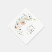 Serviette En Papier Baby Shower Fleurs de Mariée (Coin)