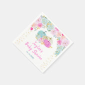Serviette En Papier Baby shower Floral Citrouille Pastel (Coin)