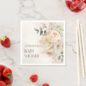 Serviette En Papier Baby shower floral d'automne (En situation)