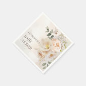Serviette En Papier Baby shower floral d'automne (Coin)