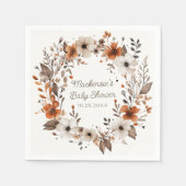 Serviette En Papier Baby shower Floral de Chocal (Devant)