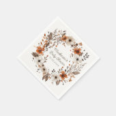 Serviette En Papier Baby shower Floral de Chocal (Coin)