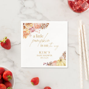 Serviette En Papier Baby shower floral de Little Citrouille Fall