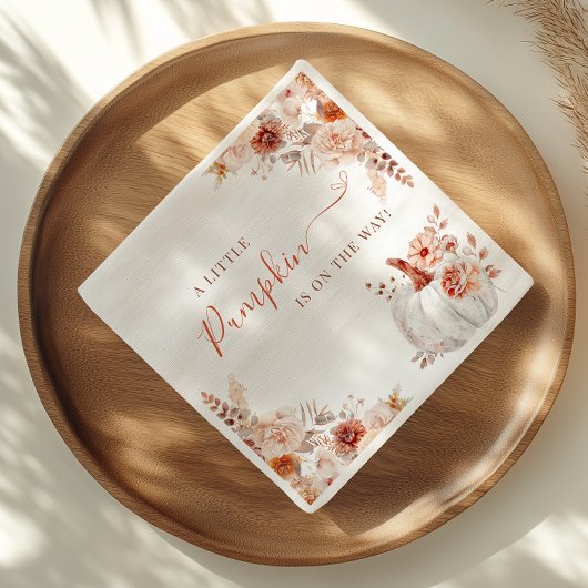 Serviette En Papier Baby shower floral de Little Citrouille Fall