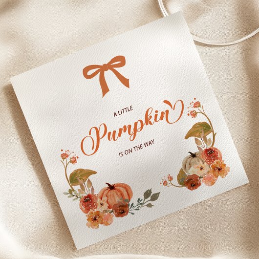Serviette En Papier Baby shower floral de Little Citrouille Fall
