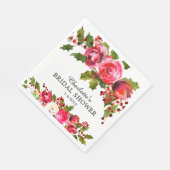 Serviette En Papier Baby Shower Floral de Noël (Coin)