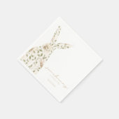 Serviette En Papier Baby shower floral de Pâques de printemps (Coin)