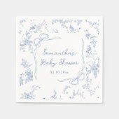 Serviette En Papier Baby shower floral de printemps (Devant)