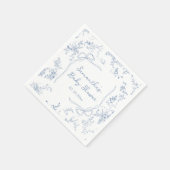 Serviette En Papier Baby shower floral de printemps (Coin)