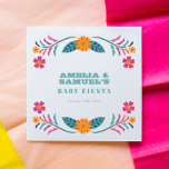 Serviette En Papier Baby shower floral Fiesta coloré<br><div class="desc">Serviettes de Baby shower Floral Fiesta colorées</div>