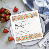Serviette En Papier Baby shower Floral Fiesta Taco Bout