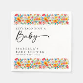 Serviette En Papier Baby shower Floral Fiesta Taco Bout (Devant)