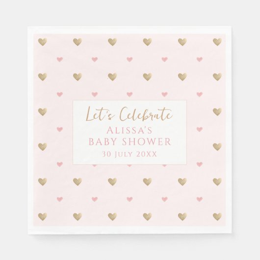 Serviette En Papier Baby shower Floral fleur sauvage (Devant)