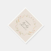 Serviette En Papier Baby shower Floral fleur sauvage Boho (Coin)