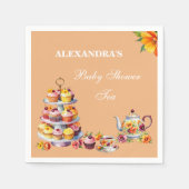 Serviette En Papier Baby shower Floral Lilac Pink (Devant)
