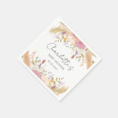 Serviette En Papier Baby shower Floral moderne (Coin)