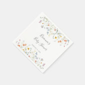 Serviette En Papier Baby shower Floral Multicolor sauvage (Coin)
