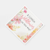 Serviette En Papier Baby shower Floral Petit Fleur sauvage Fleur de Pê (Coin)