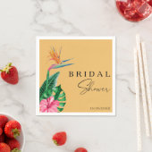Serviette En Papier Baby shower floral tropical (En situation)