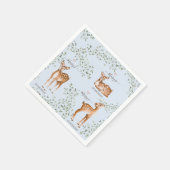 Serviette En Papier Baby shower forestier (Coin)