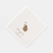 Serviette En Papier Baby shower forestier de Hérisson (Coin)