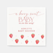 Serviette En Papier Baby shower fraise serviettes, Baby shower Berry (Devant)