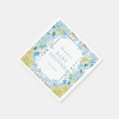 Serviette En Papier Baby shower Garçon bleu (Coin)