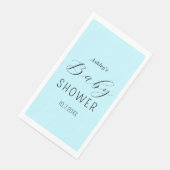 Serviette En Papier Baby shower Garçon bleu élégant (Coin)