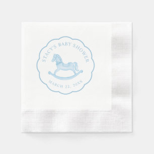 Serviette En Papier Baby shower Garçon Blue Rocse serviettes
