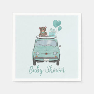 Serviette En Papier Baby shower garçon Fiat 500