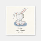 Serviette En Papier Baby shower garçon lapin mignon (Devant)