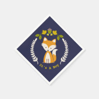 Baby shower garçon moderne Fox serviettes