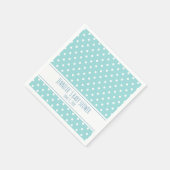 Serviette En Papier Baby shower Garçon Polka bleu (Coin)
