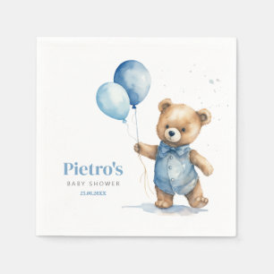 Serviette En Papier Baby shower Garçon Teddy Bear