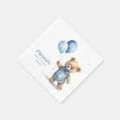 Serviette En Papier Baby shower Garçon Teddy Bear (Coin)