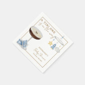 Serviette En Papier Baby shower Garçon Tini One Blue Espresso Martini (Coin)