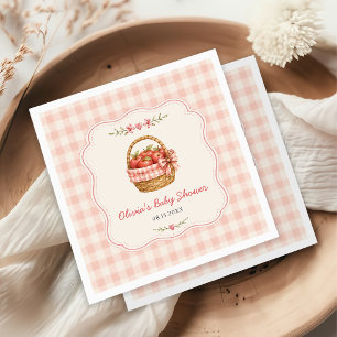 Serviette En Papier Baby Shower Gingham Apple de nos yeux