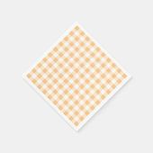 Serviette En Papier Baby shower gingham orange (Coin)
